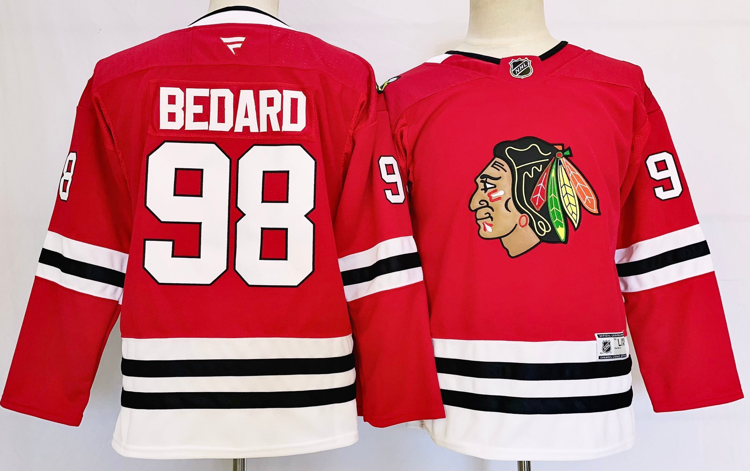 Youth Chicago Blackhawks #98 Bedard Red 2026 Adidias NHL Jersey style 003->youth nhl jersey->Youth Jersey